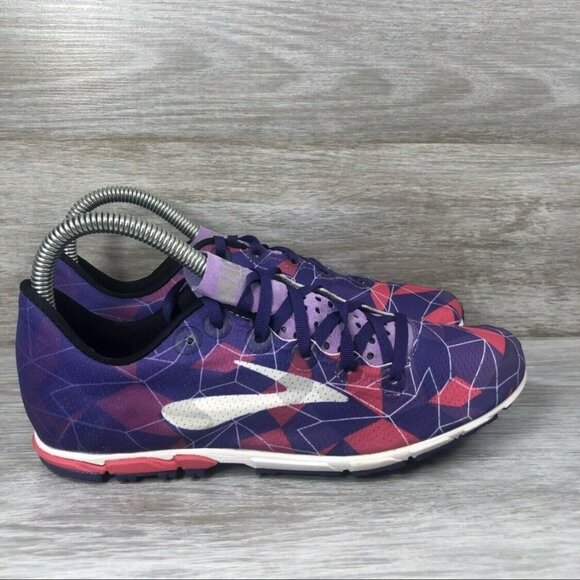 Brooks Women’s Mach 16 Cross Country Purple Running Shoes Sz 8.5 spikes - Picture 3 of 10